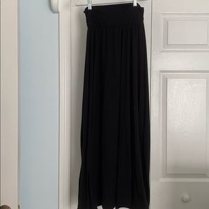 Plain black maxi shirt